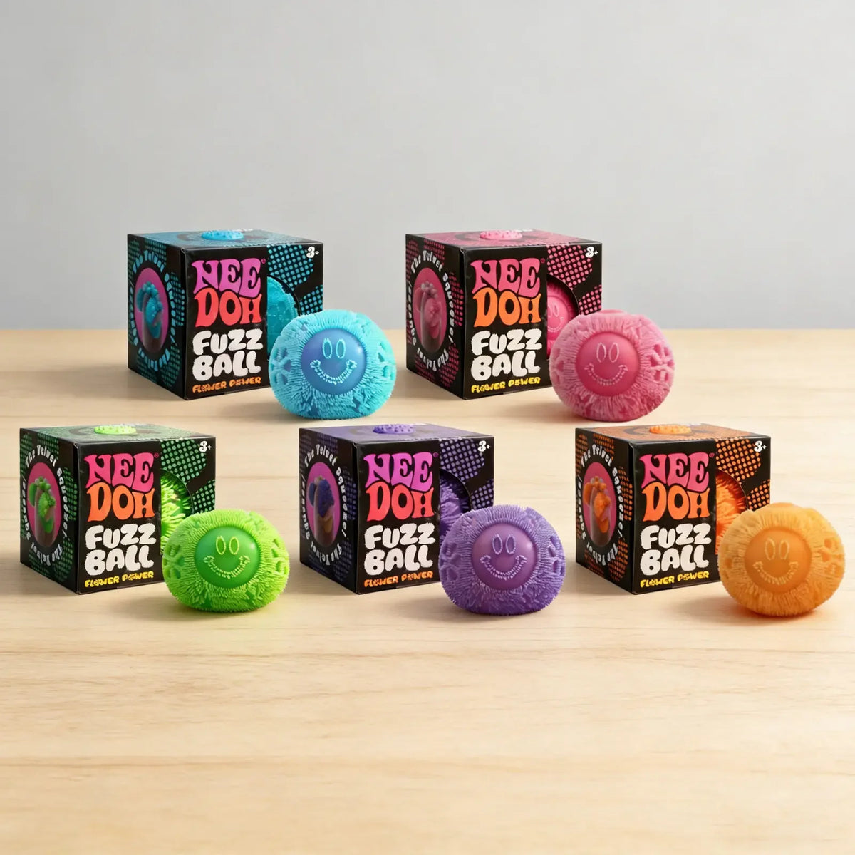 Textured Smiley Squeeze Fidget Ball – Single & 3-Piece Options