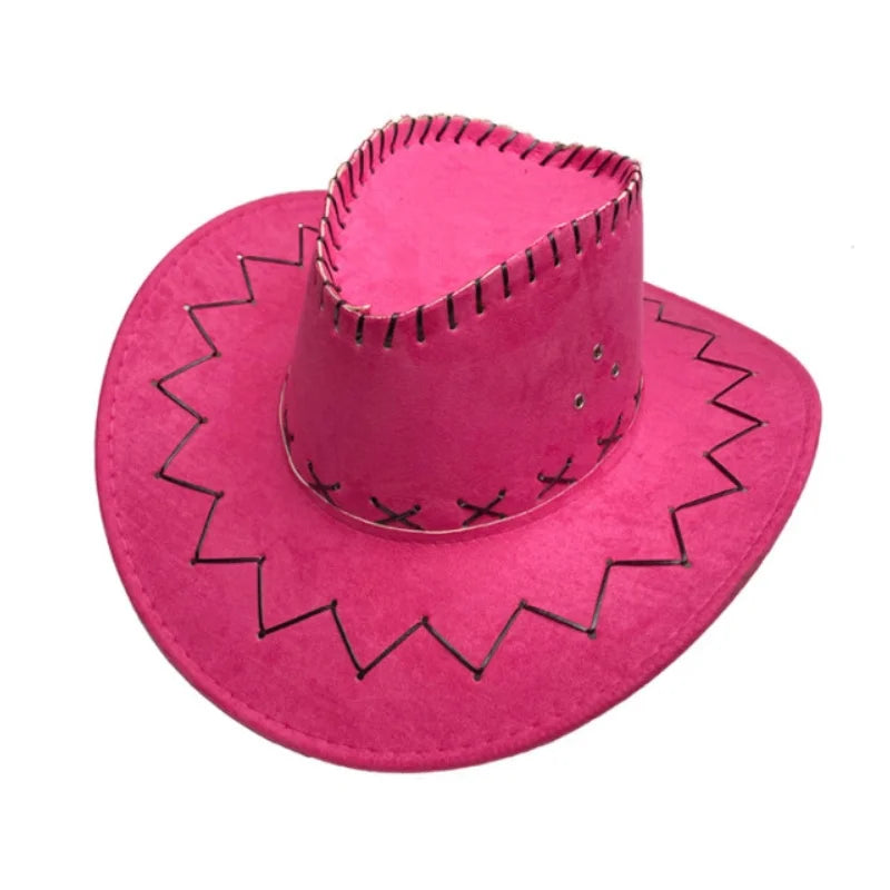 Western Cowboy Hat with Contrast Stitching