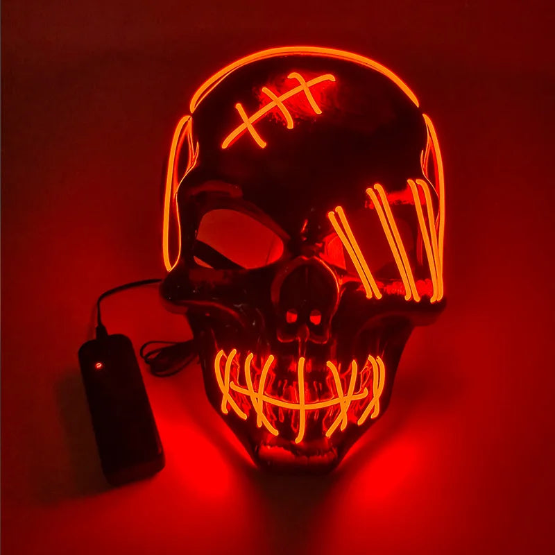 EL Light-Up Halloween Mask – 3 Lighting Modes