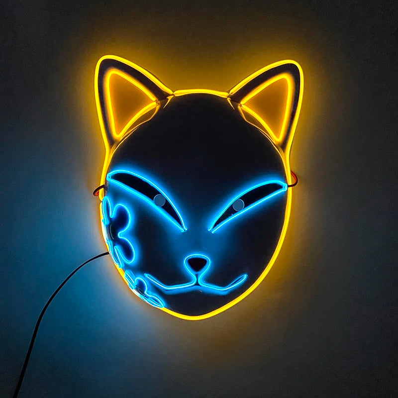 EL Light-Up Halloween Mask – 3 Lighting Modes