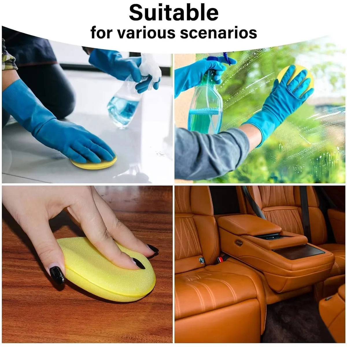 Car Wax Applicator Sponge Pads – 6 or 12 Pack