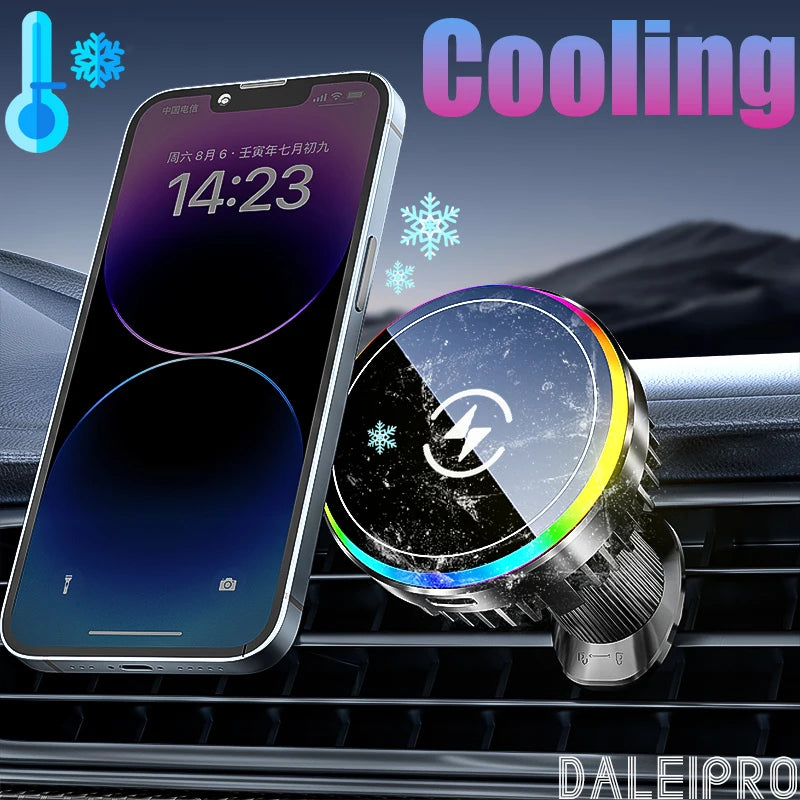 Magnetic Wireless Car Charger with Active Cooling