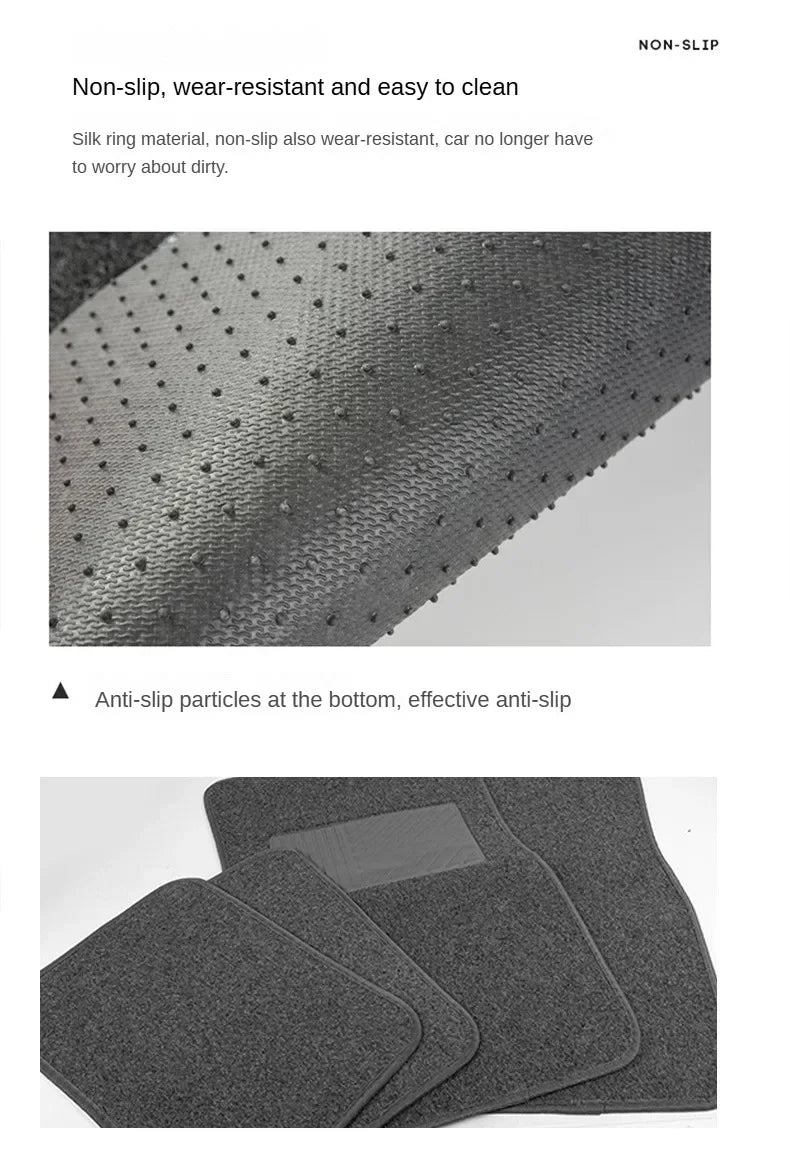 4-Piece Carpet Car Floor Mats – Front & Rear Set for Cars, SUVs & Vans