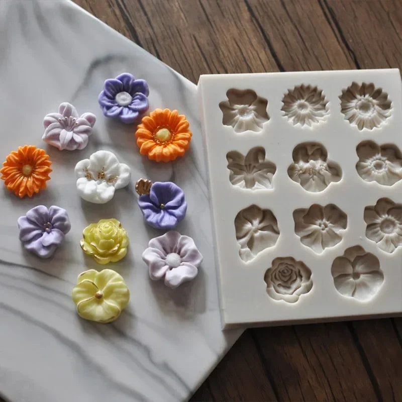 Silicone Flower Mold – Assorted Floral Designs