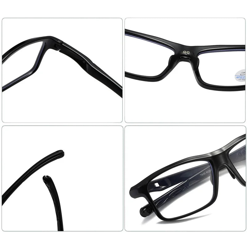 Gmei Optical TR90 Rectangular Sports-Style Eyeglass Frame