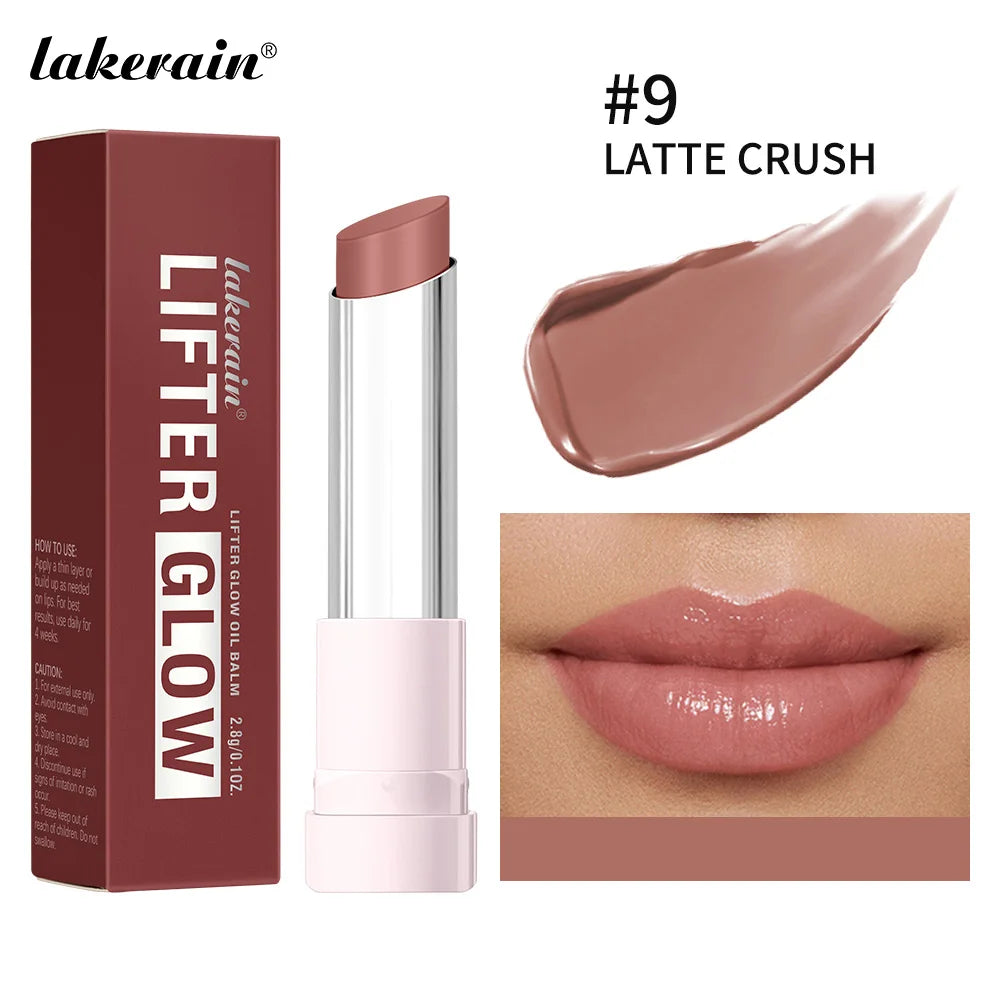 Lakerain Glow Lip Oil Balm Long Lasting Moisturizing Nourishing Daily Care Lip Balm Smooth-melt Softness Texture Natural Makeup