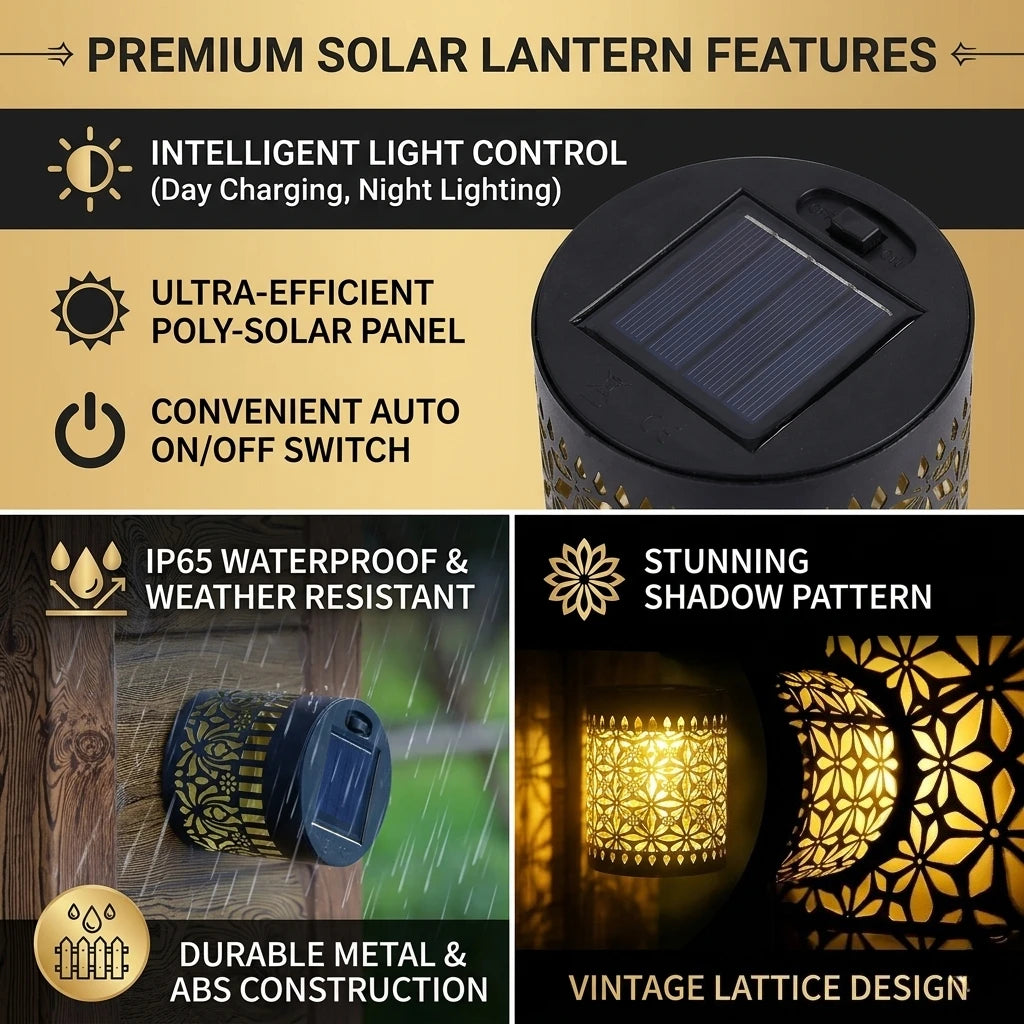 Solar Mandala Fence Wall Lights Garden Decoration  Party Courtyard Decoration Solar Garden Light Garden Patio Walkway Decor