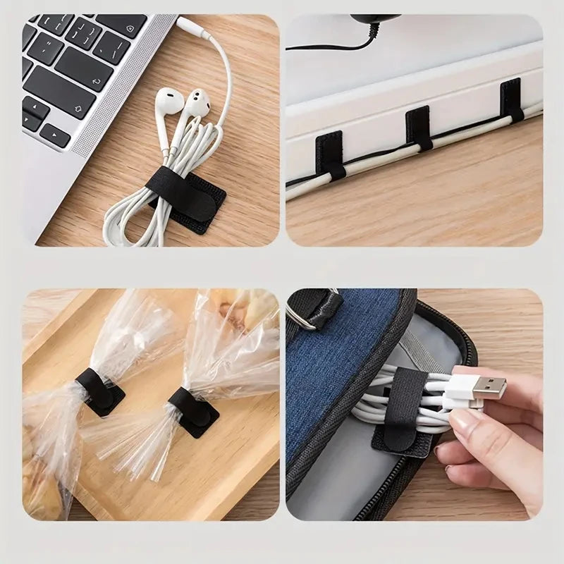 Reusable Cable Ties – Desk & Home Cord Organizer Straps for Clean Setup