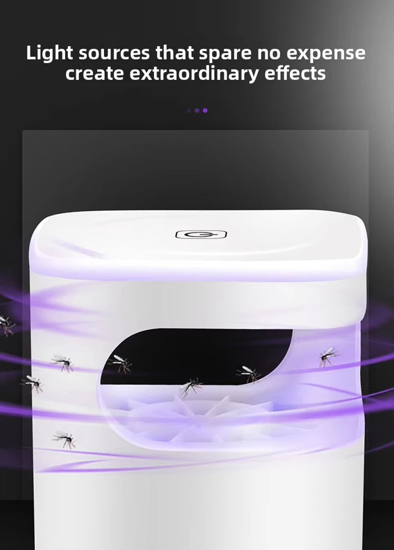 Mosquito Killer Lamp Electronic LED Light Trap USB Fly Bug Mosquito Repeller Upgraded Inhalation Fly Killer Ultra Quiet for Home