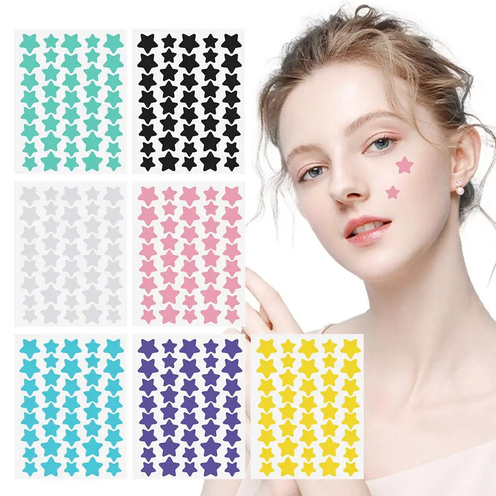 Star Acne Patches – Yellow Star-Shaped Hydrocolloid Pimple Dots, 40 Count, All Skin Types