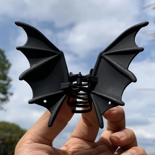 Black Bat Hair Clip – Halloween Hair Accessory