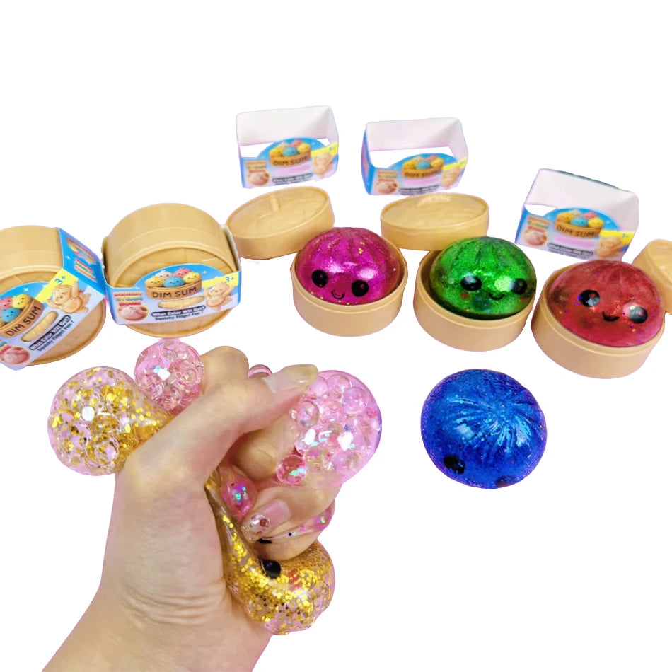 Mini Glitter Dumpling Squishy – Random Assortment