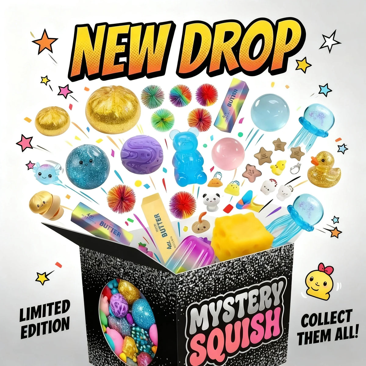 Mystery Squishy Sensory Toys – 1–5 Piece Options