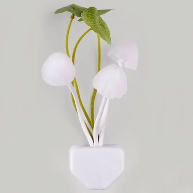 Mushroom LED Night Light – Plug-In Light Sensor Lamp, Colorful Glow, EU & US Plug