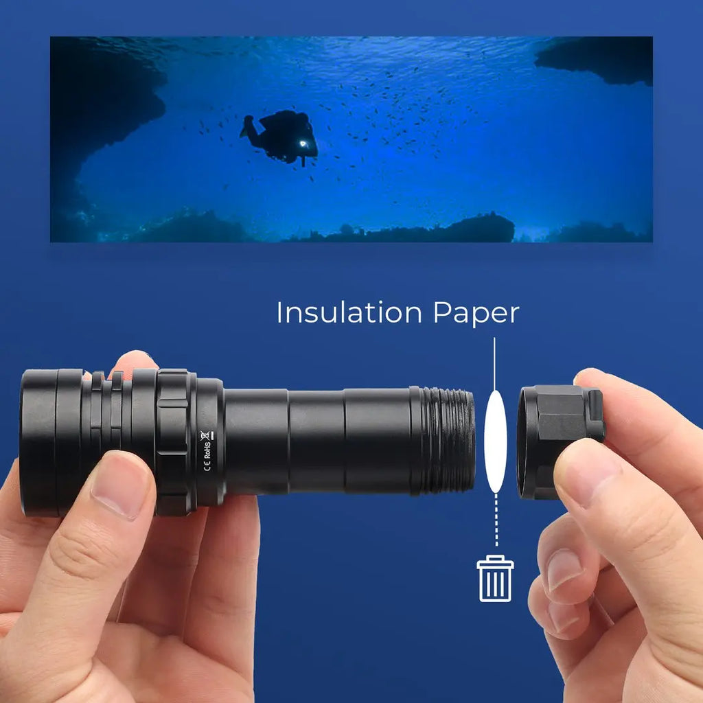 Sofirn SD05 Scuba Diving Flashlight – XHP50.2 LED, 3000lm, 21700 Battery, Magnetic Switch, 200–500m Beam, 5000K/6500K