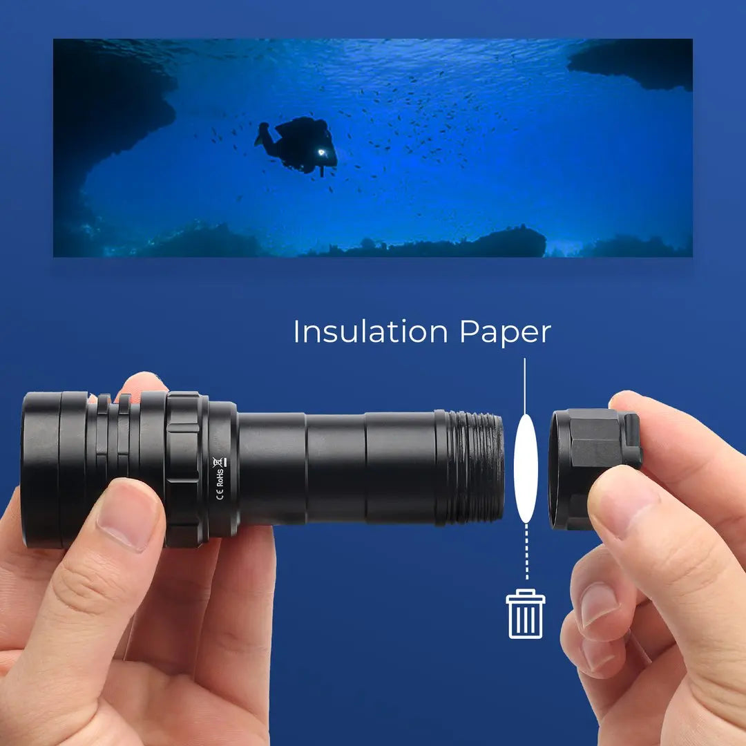 Sofirn SD05 Scuba Diving Flashlight – XHP50.2 LED, 3000lm, 21700 Battery, Magnetic Switch, 200–500m Beam, 5000K/6500K