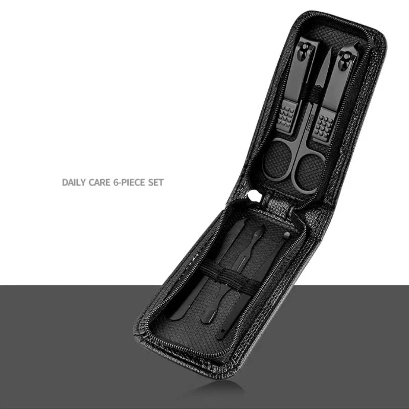 6-Piece Stainless Steel Nail Clipper Set – Precision Manicure & Pedicure Kit for Men & Women, Portable