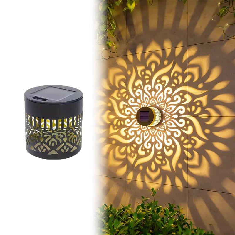 Solar Mandala Fence Wall Lights Garden Decoration  Party Courtyard Decoration Solar Garden Light Garden Patio Walkway Decor