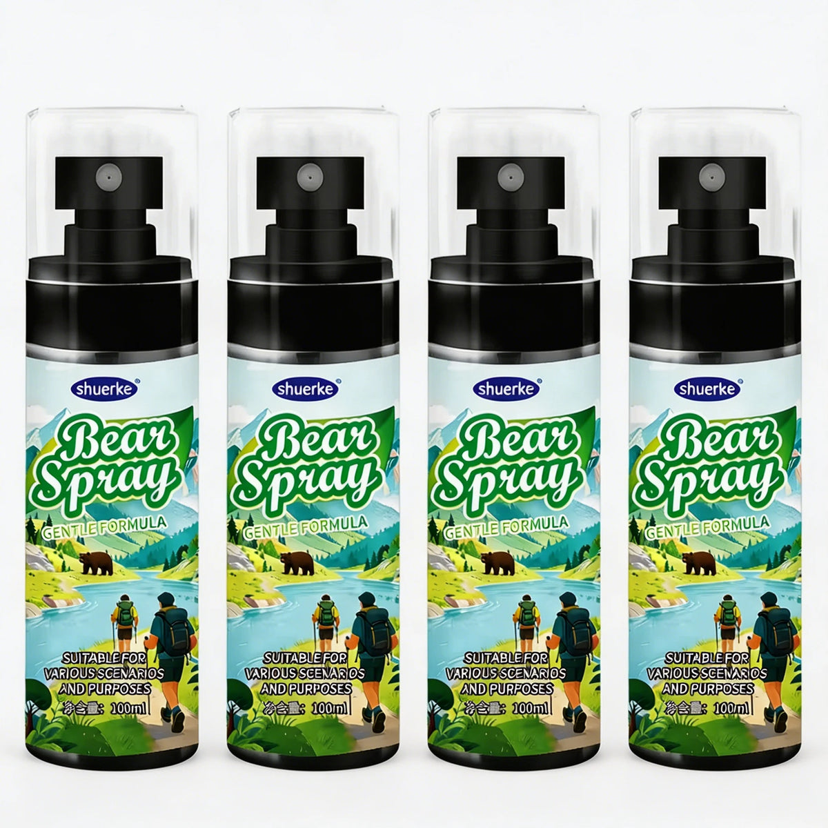 Wildlife Repellent Pepper Spray – 100ml Bear & Dog Deterrent, Safety Lock, Non-Lethal, Camping & Hiking Gear