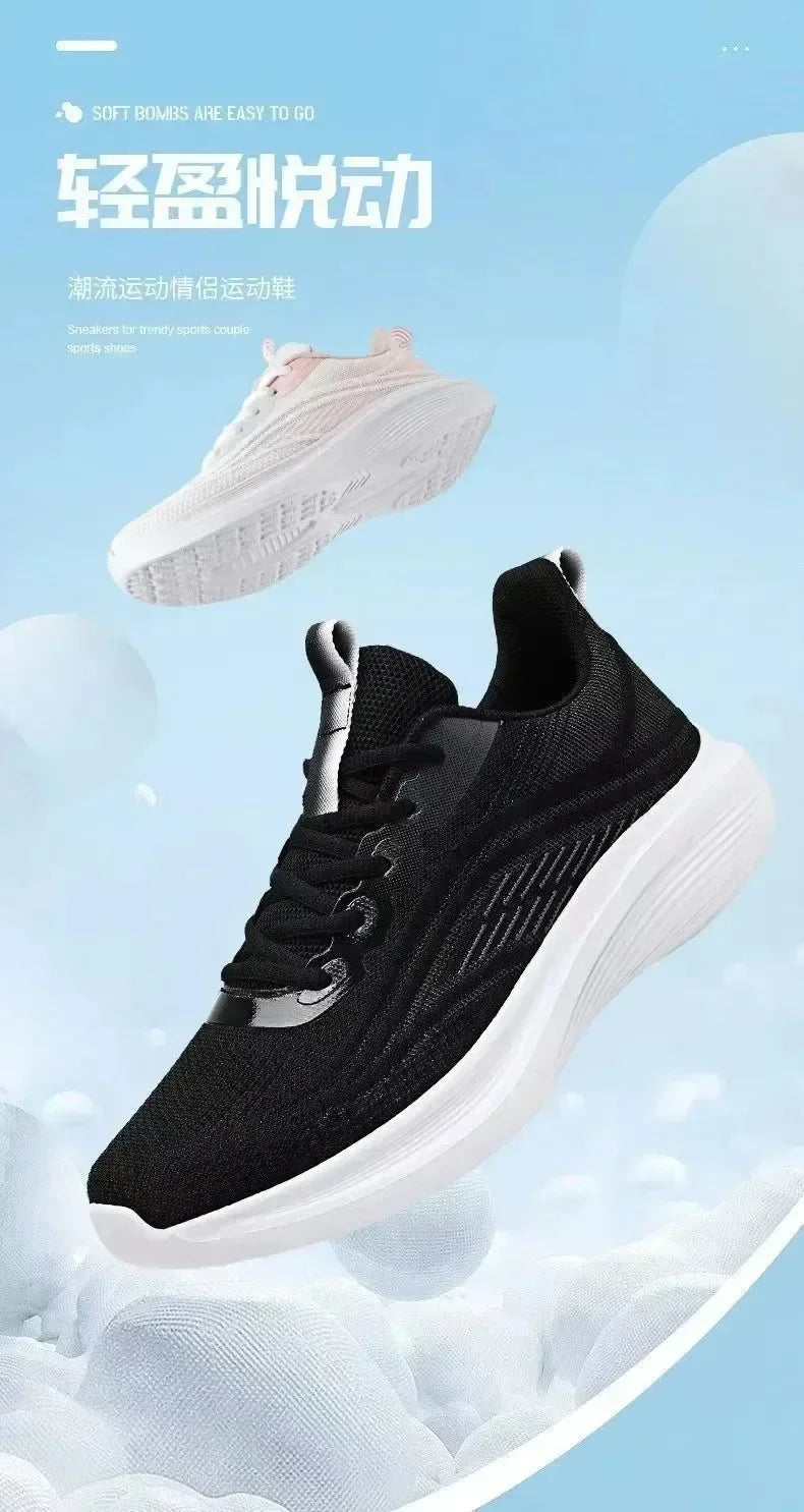 Lässige Laufschuhe Sommer-Mode rutschfeste Wander-Mesh atmungsaktive Sportschuhe Tennis Damen Trend Damen-Sneaker Paar