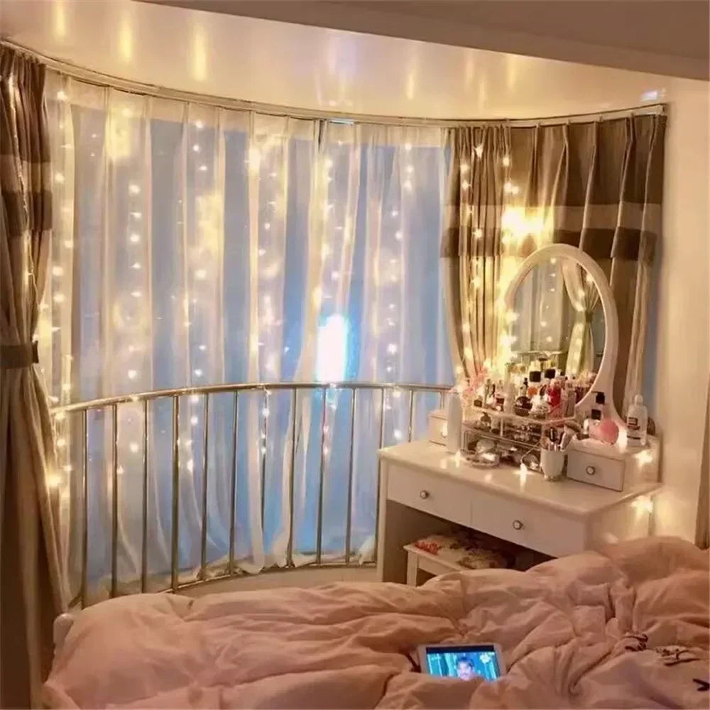 USB LED Curtain Lights with Remote – 3 Sizes