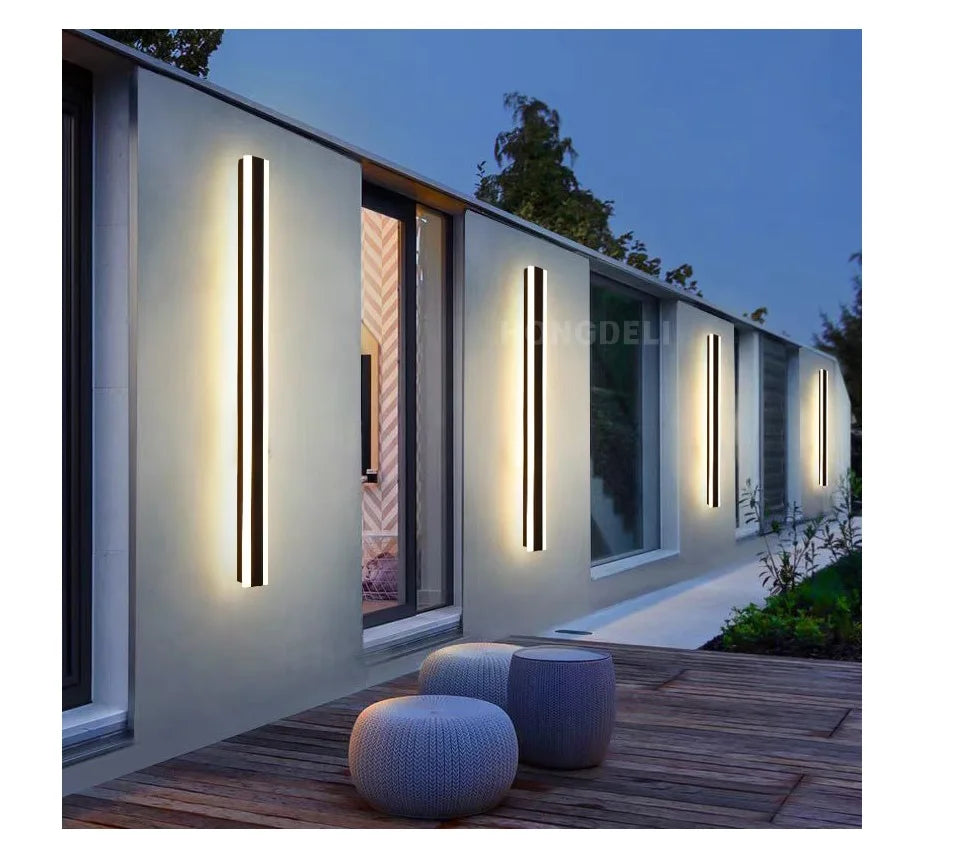 Modern Outdoor LED Wall Lamp – IP65 Waterproof, Dimmable, Multiple Sizes