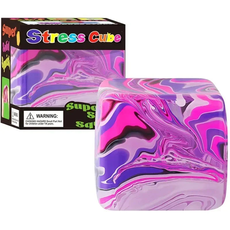 Schylling Needoh pizza Sensory Fidget Cube Stress Relief Squishy Cube Anti-Anxiety Squeeze Toy For Focus ADHD Population