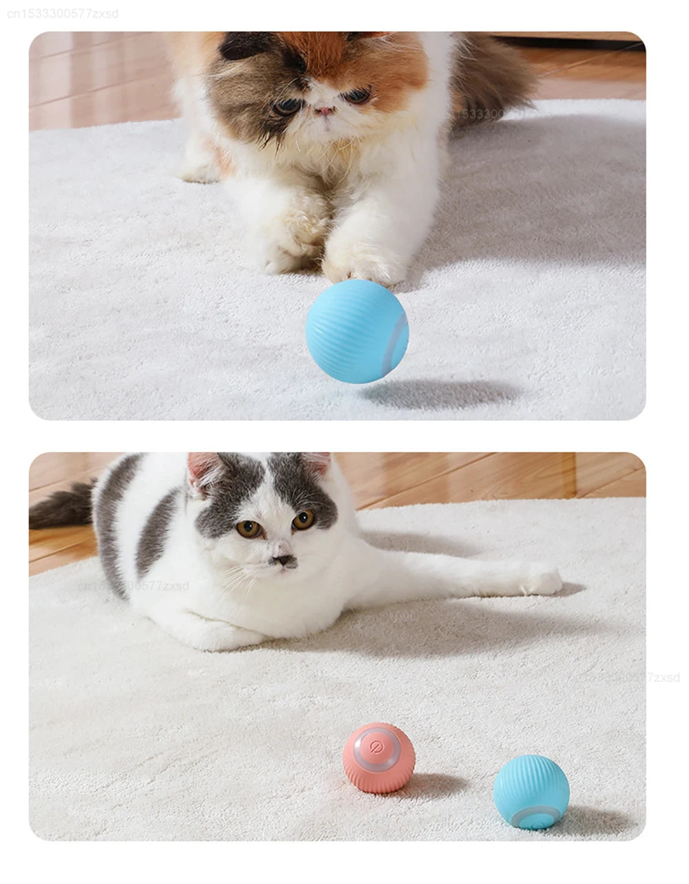 Rechargeable Rolling Cat Toy Ball