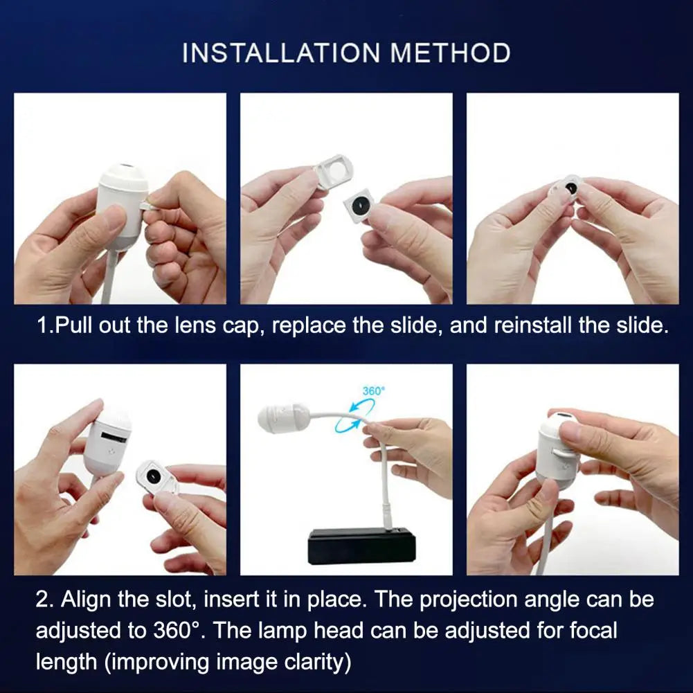 USB Star Projector & Night Light – 3 to 24 Slides