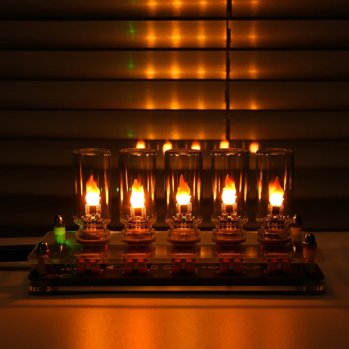 USB Flickering Flame LED Night Light – Clear or Frosted Glass
