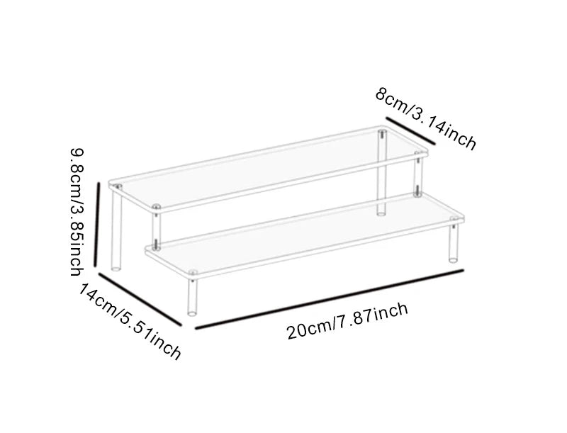 Clear Acrylic Display Stand – 1 to 4 Tier Riser Rack for Figures, Cupcakes, Perfume & Collectibles