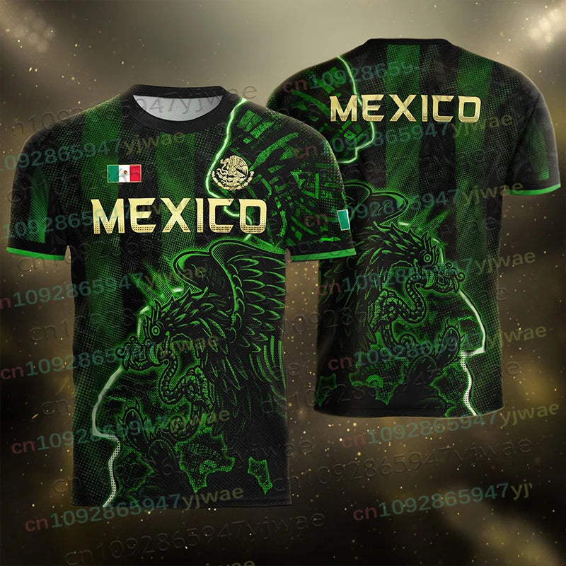 Mexico Special Youth Football Jersey Mens Women Casual Sport Breathable Top for Competition Training Tees Summer Men's Clothing