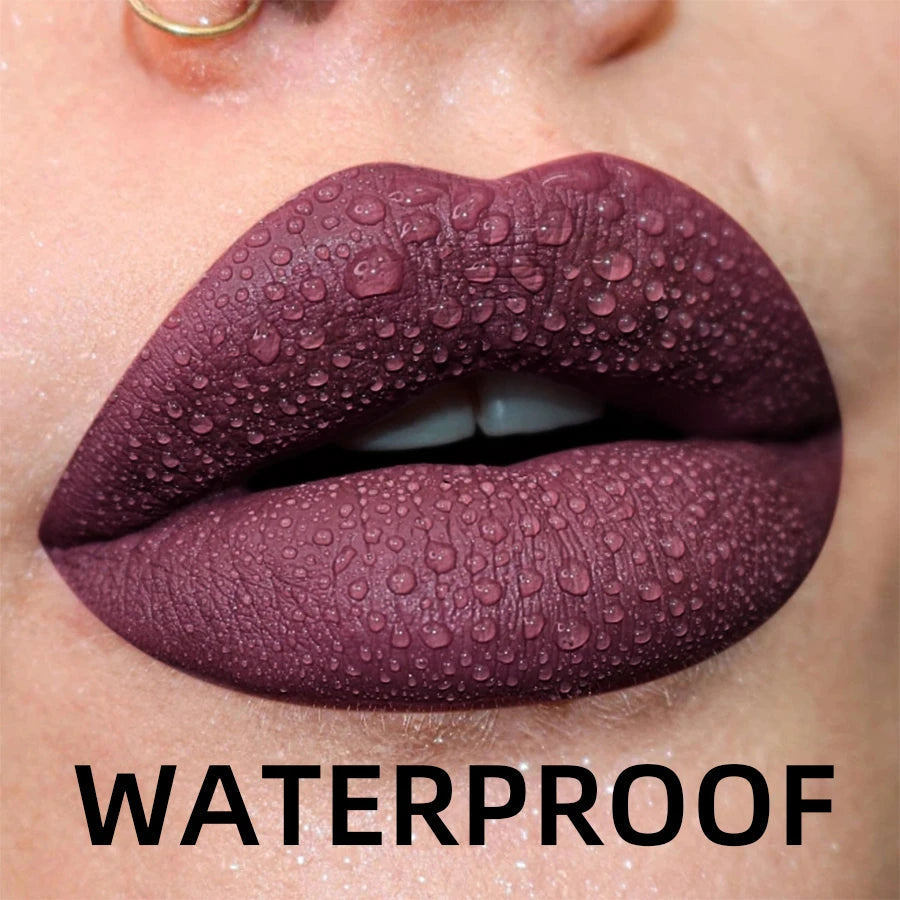 Matte Velvet Lip Gloss – Waterproof Long-Lasting Liquid Lipstick, 19 Shades, 2.7g