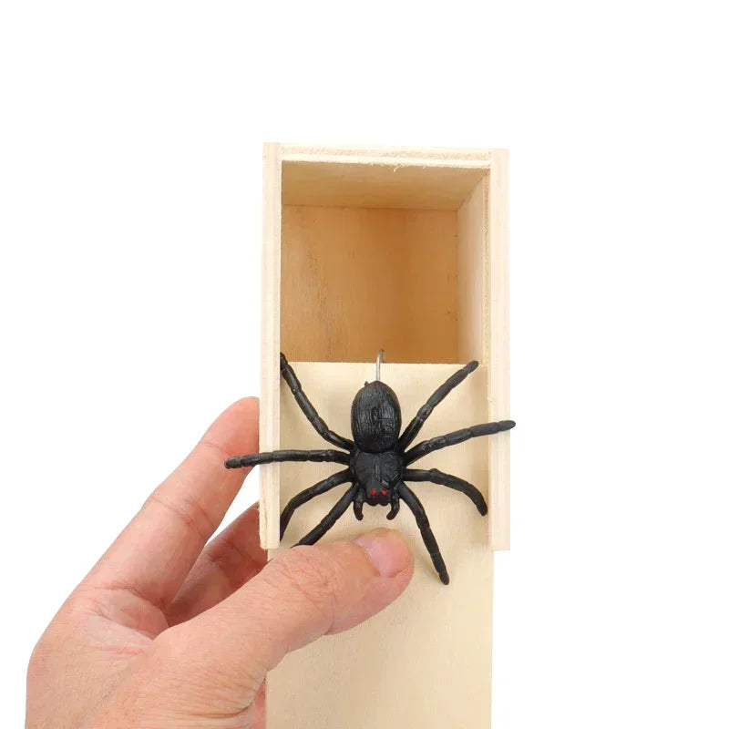 Wooden Spider Prank Box – Halloween Novelty