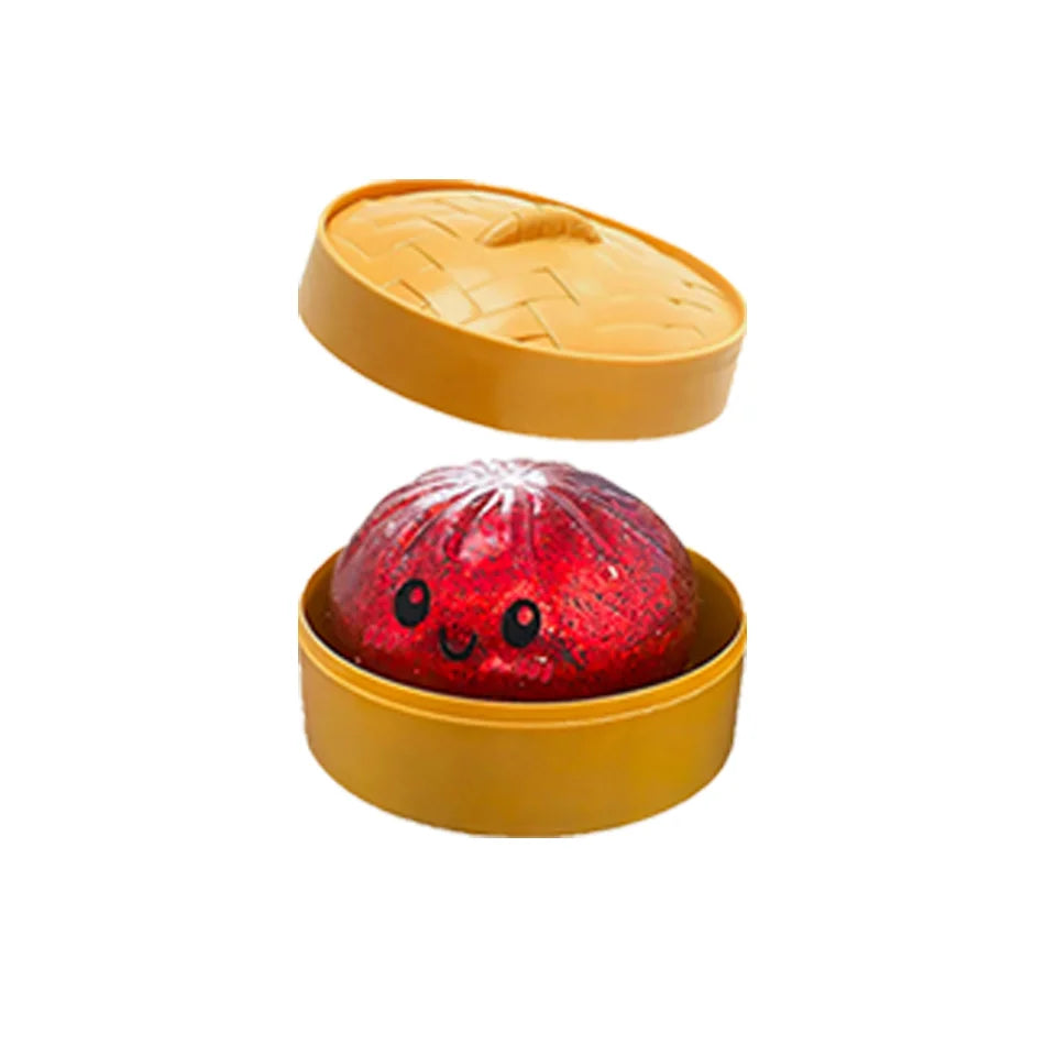 Dumpling Pressure Dumpling Squishies Cute Colorful Bun Toy Slow Rising Stress Relief Fidget Toy for Kids Adults Anti-Anxiety Gif