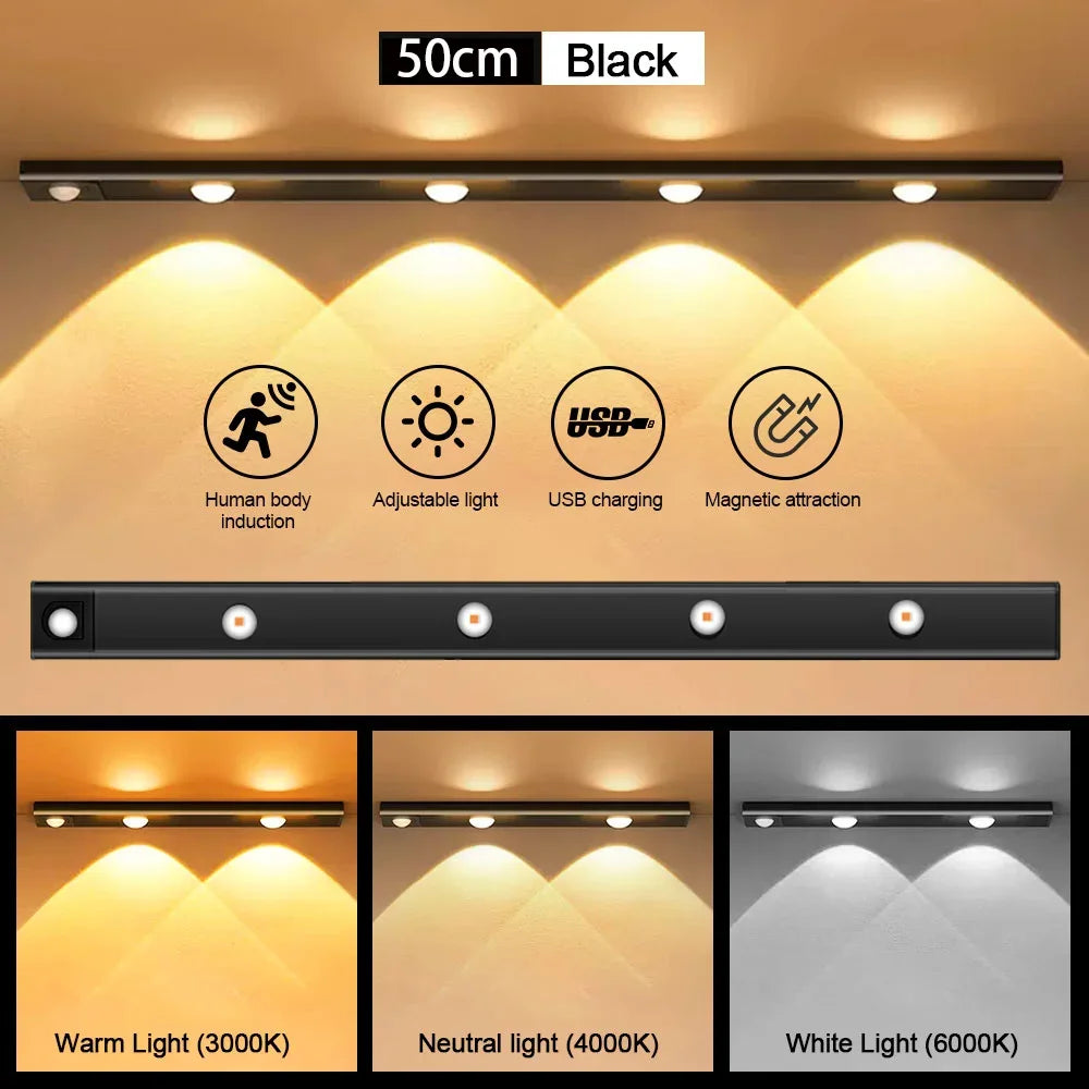 USB-Rechargeable Motion Sensor LED Cabinet Light