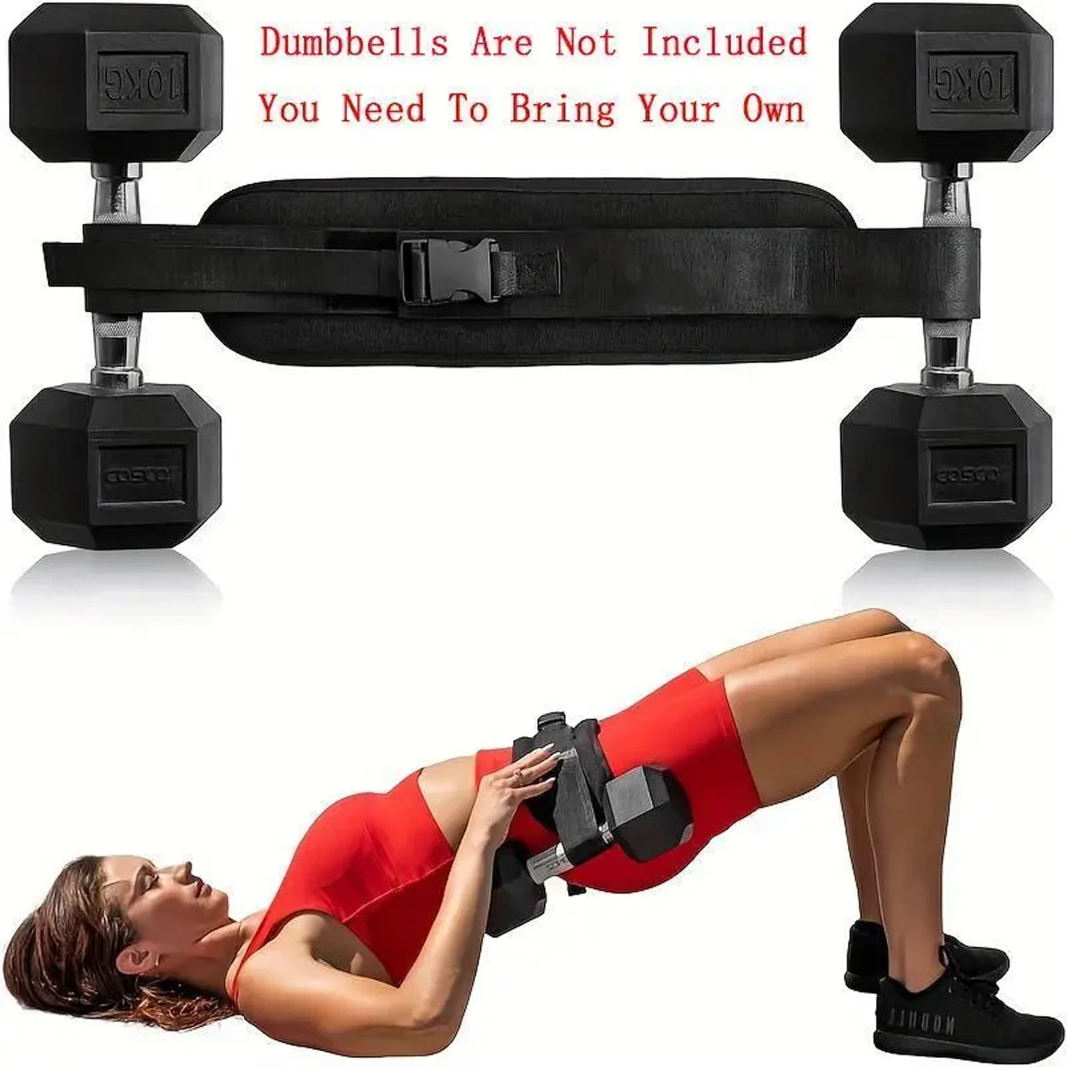 Adjustable Hip Bridge Belt for Dumbbell Workouts