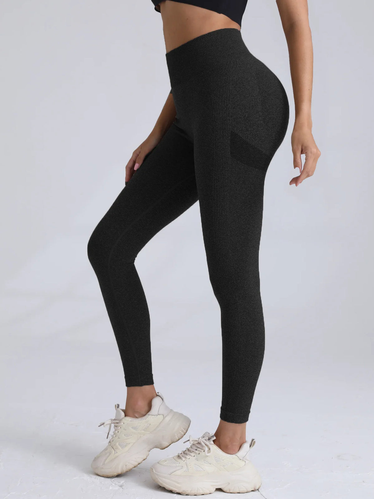 Women's High-Waisted Seamless Stretch Leggings