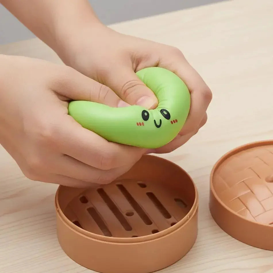 Dumpling Pressure Dumpling Squishies Cute Colorful Bun Toy Slow Rising Stress Relief Fidget Toy for Kids Adults Anti-Anxiety Toy
