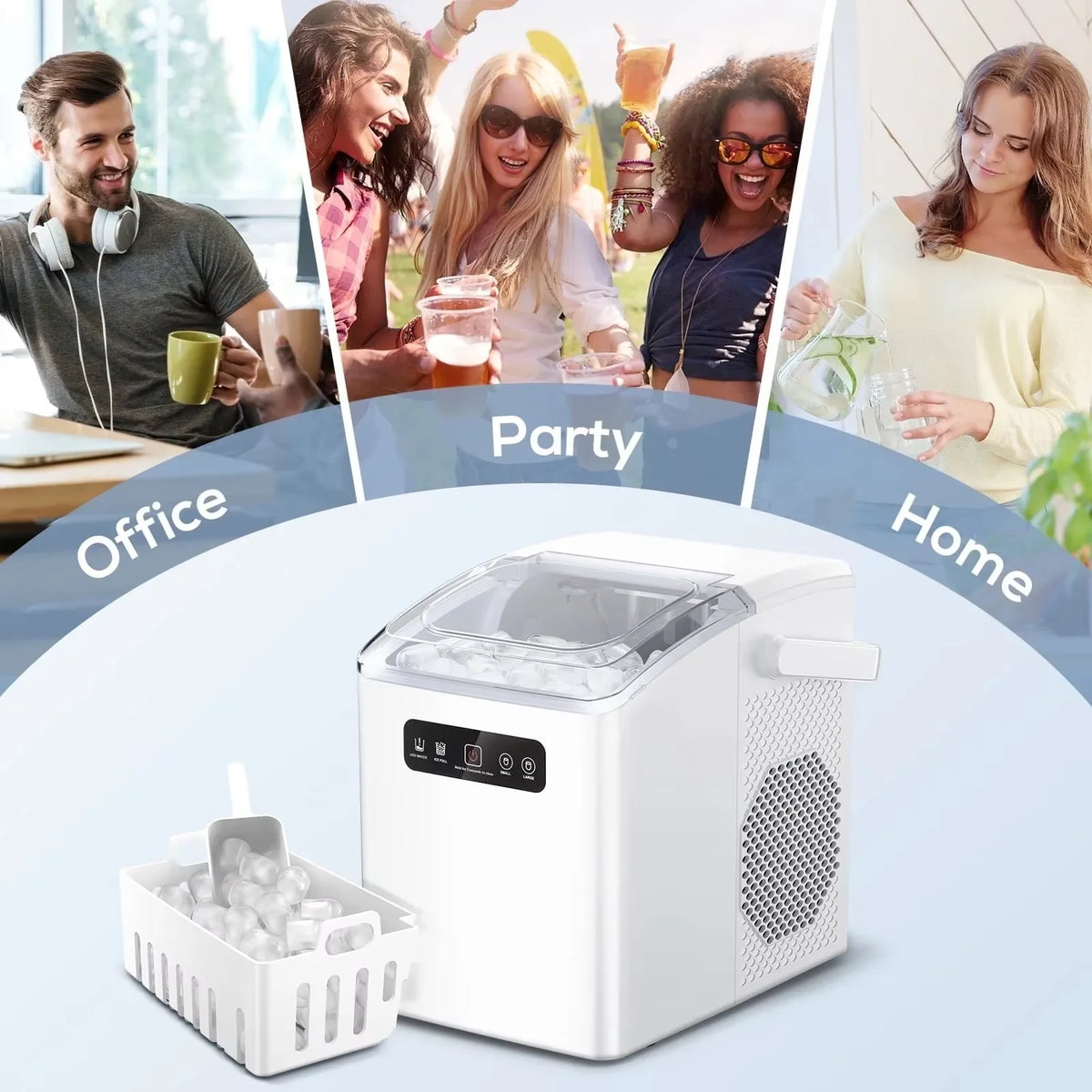 SUSWEETLIFE Countertop Ice Maker – 220V