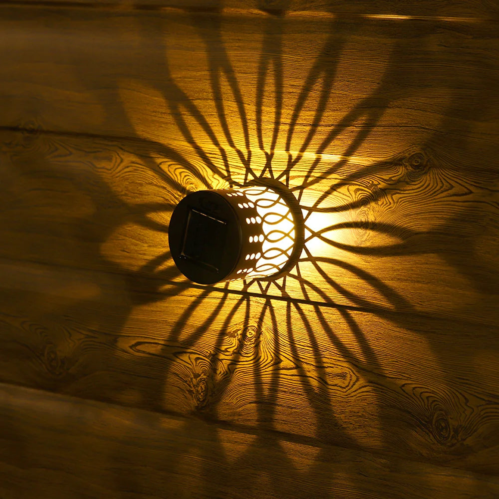 Solar Mandala Fence Wall Lights Garden Decoration  Party Courtyard Decoration Solar Garden Light Garden Patio Walkway Decor