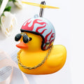 Hot Car Cute Little Pink Duck With Helmet Propeller Wind-breaking Wave-breaking Pink Bike Motorc Riding Auto Internal Decoration