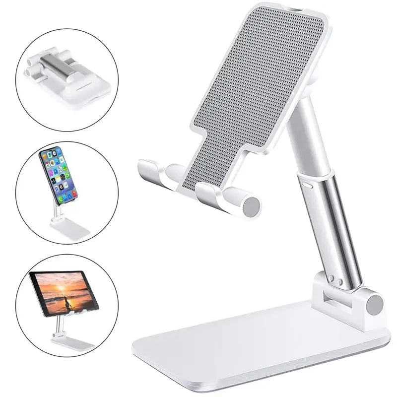 Adjustable Desktop Phone & Tablet Stand – Universal, Foldable, for iPhone, iPad & More