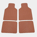 Diamond-Stitched Faux Leather Car Floor Mats – 4-Piece Set