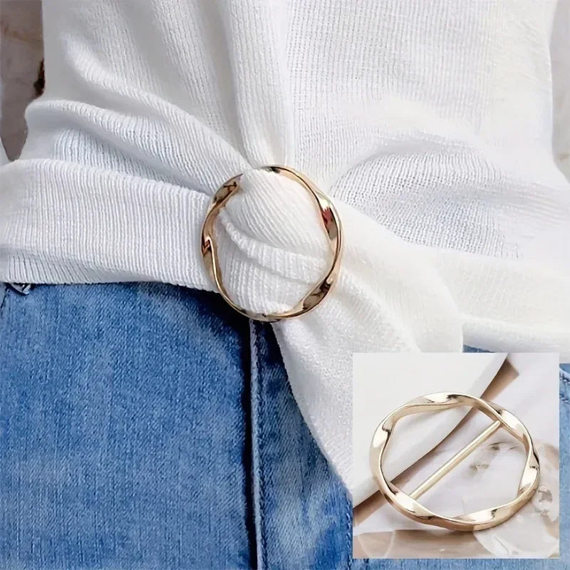 Round Metal Scarf & T-Shirt Cinch Rings – Set of 5