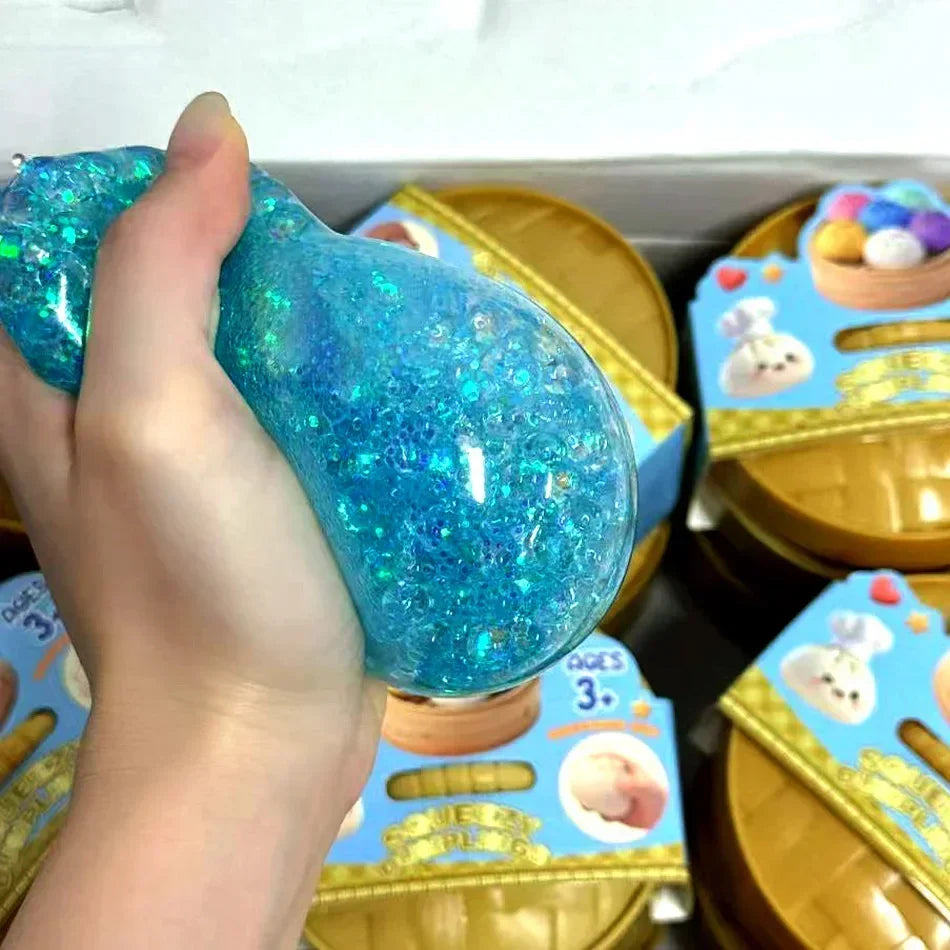 Dumpling Pressure Dumpling Squishies Cute Colorful Bun Toy Slow Rising Stress Relief Fidget Toy for Kids Adults Anti-Anxiety Toy