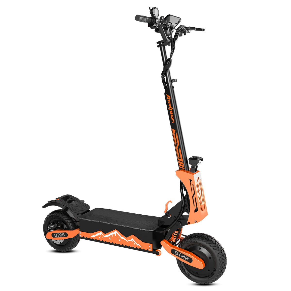 Arwibon GT08 5600W Dual Motor Electric Scooter – 46 MPH Top Speed, 60V 27Ah, 11" Off-Road Tires, Foldable, CE Certified