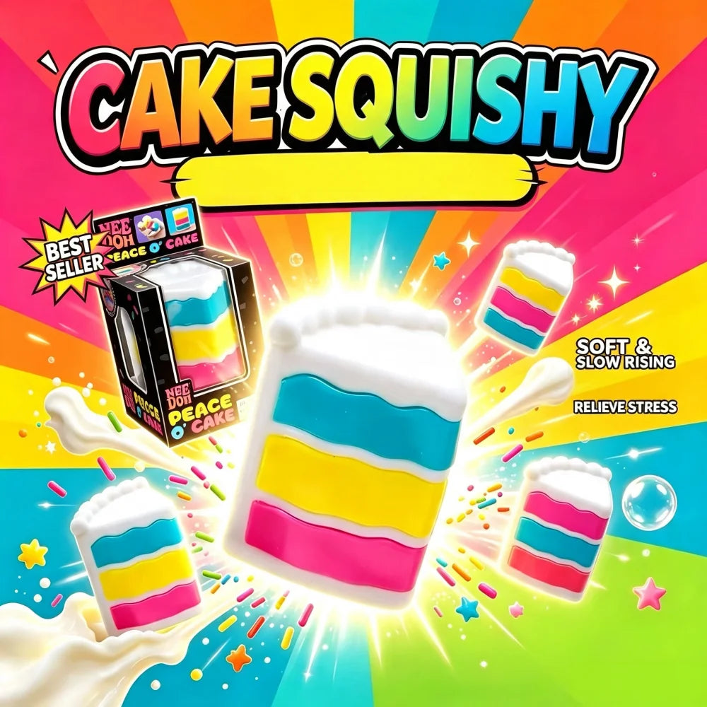 Rainbow Layer Cake Squeeze Fidget Toy