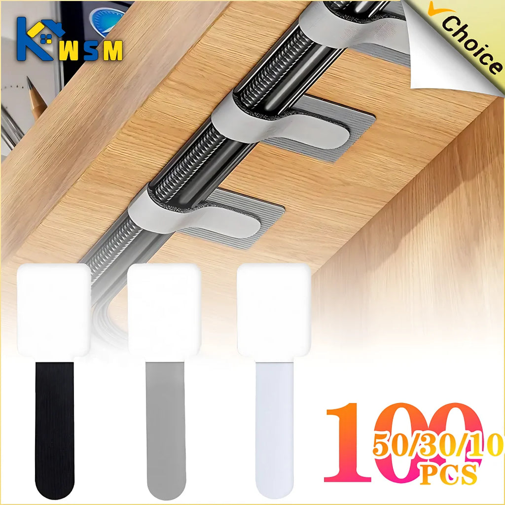 Reusable Cable Ties – Desk & Home Cord Organizer Straps for Clean Setup