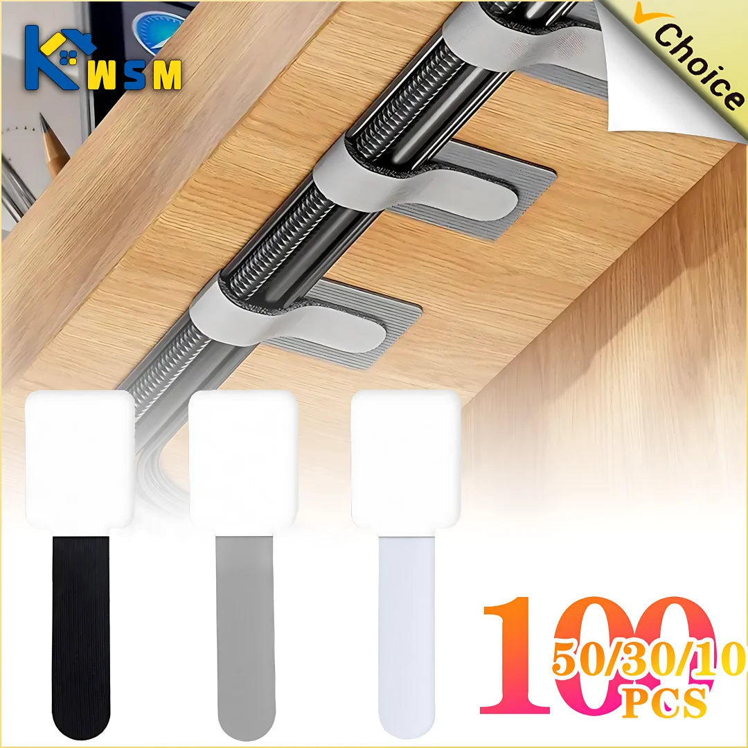 Reusable Cable Ties – Desk & Home Cord Organizer Straps for Clean Setup